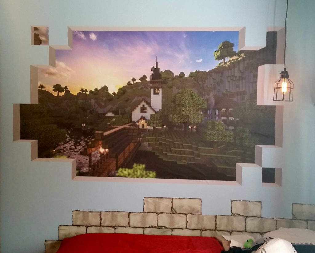 minecraft wall decal